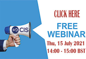 CIS webinar invitation for 15 July 2021, 2pm to 3pm BST